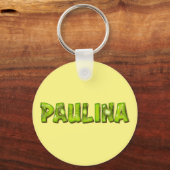 Paulina Name Kiwi Design Schlüsselanhänger キーホルダー (正面)