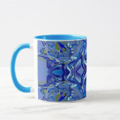 PAULINA to Zany 3D Fractal to Shades of Blue マグカップ (左)