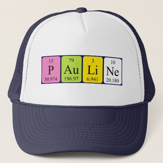 Pauline周期表名hat キャップ (正面)