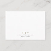 Pauline BenjesパッケージWHITE Insert Card 名刺 (裏面)