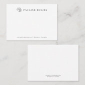 Pauline Benjesホワイトパッケージ挿入カード 名刺 (正面/裏面)