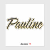 Pauline black gold Lettering Aufkleber Sticker シール (シート)