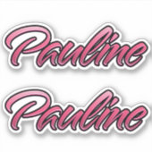 Pauline faded pink Aufkleber Sticker Stickerset シール (正面)