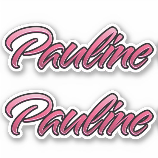 Pauline faded pink Aufkleber Sticker Stickerset シール (正面)