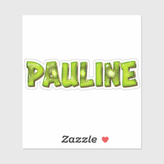 Pauline Name Kiwi Design Aufkleber Sticker シール (シート)