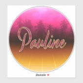 Pauline Vorname Name golden pink Aufkleber Sticker シール (シート)