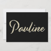 Pauline white gold Handwriting Karte カード (正面)