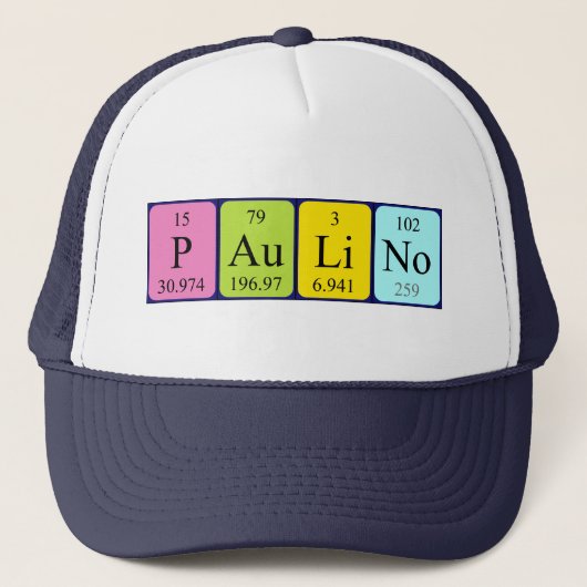 Paulino周期表名hat キャップ (正面)