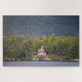 Paulist Chapel on Lake George, New York Poster ジグソーパズル