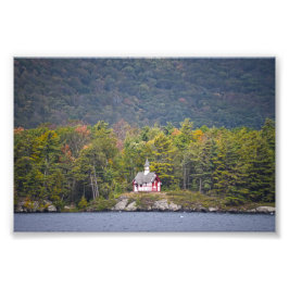 Paulist Chapel on Lake George, New York Poster フォトプリント