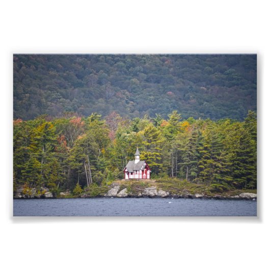 Paulist Chapel on Lake George, New York Poster フォトプリント (正面)