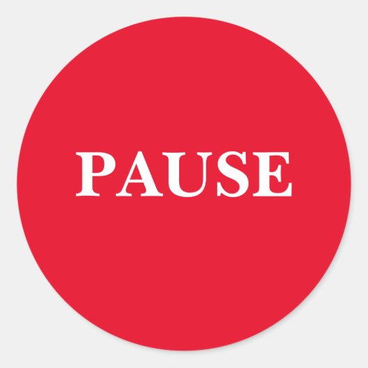 PAUSEクラシックラウンドステッカー ラウンドシール (正面)