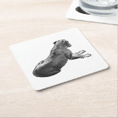 Pause Beside A Gaze スクエアペーパーコースター (アングル)