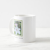 Pause Breathe Bloom フラワーデザイン コーヒーマグカップ (正面左)