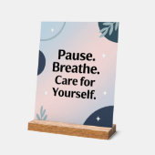 Pause. Breathe. Care for Yourself – ポスター (傾斜)