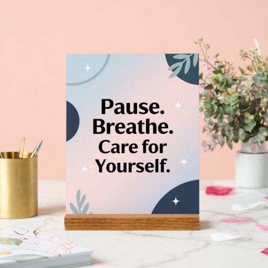 Pause. Breathe. Care for Yourself – ポスター (ウェディング)