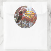 PAUSE. BREATHE. SHINE. Hummingbird ラウンドシール (バッグ)