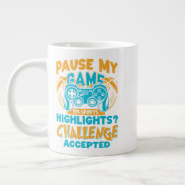 Pause My Game チャレンジ スポーツ ゲーム ジャンボコーヒーマグカップ