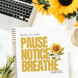 「Pause Notice Breeze」ひまわり雑誌 ノートブック