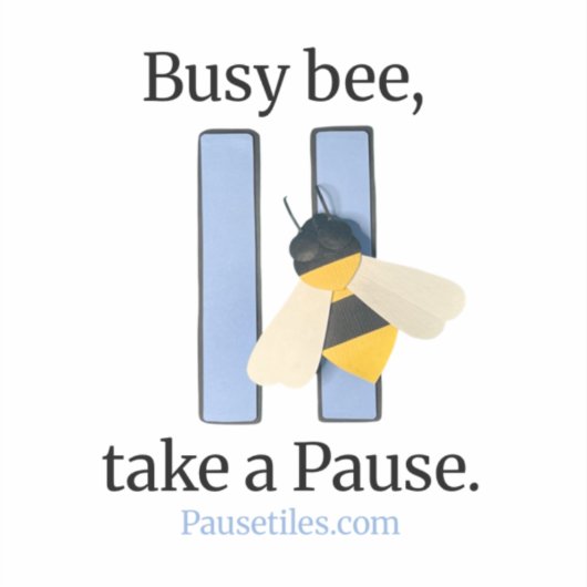 Pause Tiles "Busy Bee" App Icon Sticker  シール (正面)