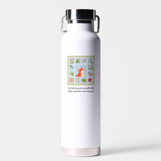 Pause Tiles Woodland Walk 22oz Water Bottle ウォーターボトル (正面)