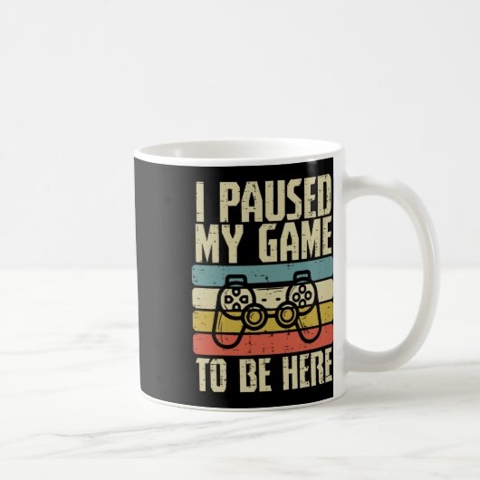Paused My Game To Be Here Video Game Controller Bo コーヒーマグカップ (右)