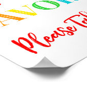 Paviesサインレインボー紙吹雪ベビーシャワー ポスター (角)