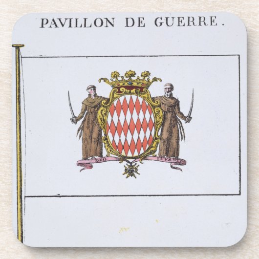 Pavillon de Guerreのモナコからの旗からの詳細 コースター (正面)