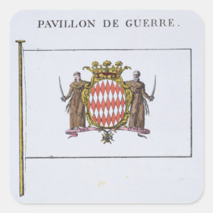 Pavillon de Guerreのモナコからの旗からの詳細 スクエアシール