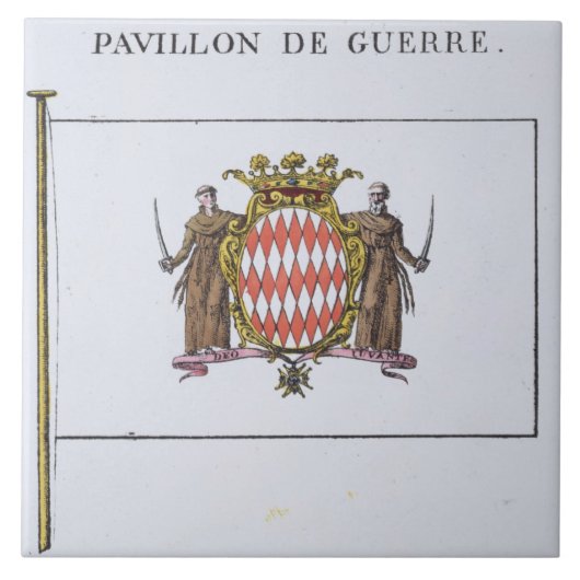 Pavillon de Guerreのモナコからの旗からの詳細 タイル (正面)