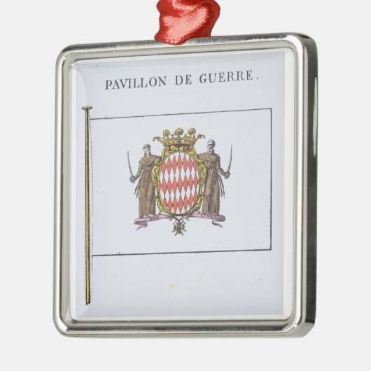 Pavillon de Guerreのモナコからの旗からの詳細 メタルオーナメント (左)