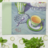 Pavlovaのケーキのふきんが付いている茶 キッチンタオル (折り畳み)