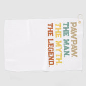 Pawおもしろい Paw The Man The Myth The Legendカスタム ゴルフタオル (横)