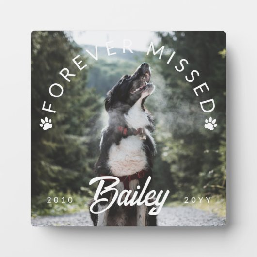 Pawがペットの写真を恋しく思永遠にプリント フォトプラーク (正面)