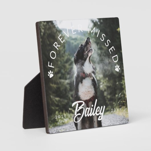 Pawがペットの写真を恋しく思永遠にプリント フォトプラーク (正面)