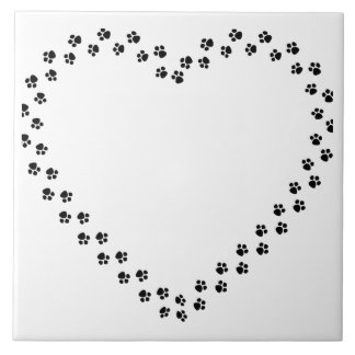 Pawによるハートの印刷 タイル