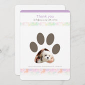 Pawの写真感謝していカードを気に印刷する サンキューカード (正面/裏面)