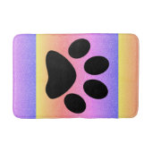 Pawはピンク色のバラ数々の金ゴールドピンクのキラキラをプリント バスマット (正面)