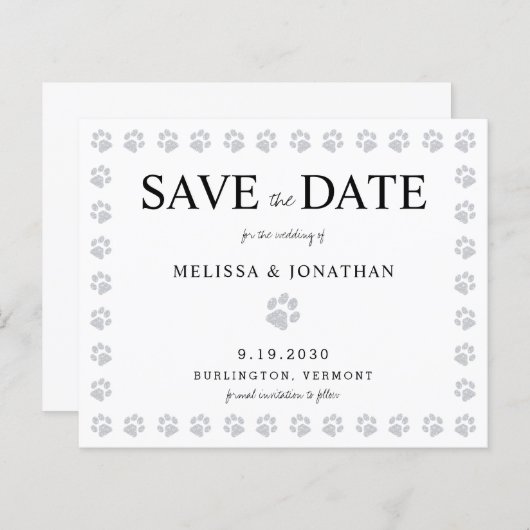 Pawは予算非写真を印刷する日付カードを保存 (正面/裏面)