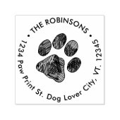 Pawは新しいアドレスの移動差出人住所ラウンドを印刷 セルフインキングスタンプ (デザイン)