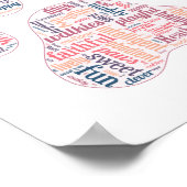 pawは犬のwordcloudを印刷する ポスター (角)