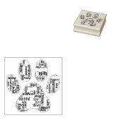 pawは犬のwordcloudを印刷する ラバースタンプ (押印)
