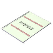 Pawは薄緑の名前を印パーソナライズされた刷 ノートブック (左側)