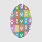 pawカラフル印刷パターン オーナメント (正面)