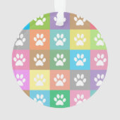 pawカラフル印刷パターン オーナメント (裏面)