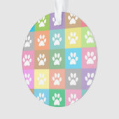 pawカラフル印刷パターン オーナメント (正面)