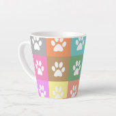 pawカラフル印刷パターン カフェラテマグ (左アングル)