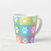 pawカラフル印刷パターン カフェラテマグ (右アングル)