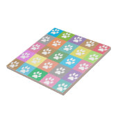 pawカラフル印刷パターン タイル (側面)