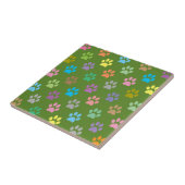 pawカラフル印刷パターン タイル (側面)